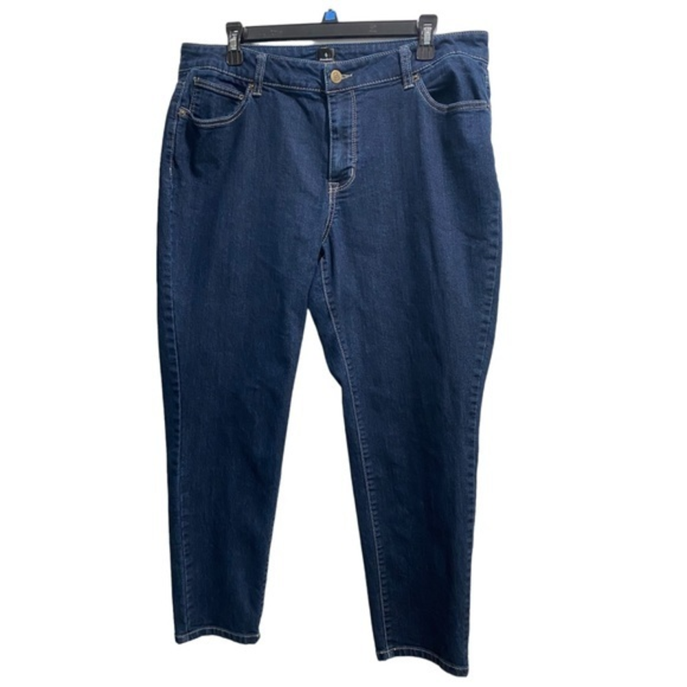 Dressbarn Womens High-Rise Skinny Dark Wash Jeans‎ Size 16S
